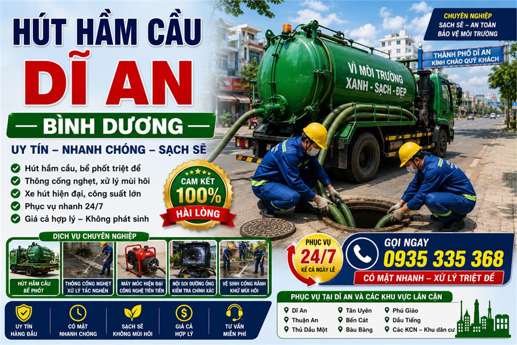 Hút Hầm Cầu Dĩ An Bình Dương