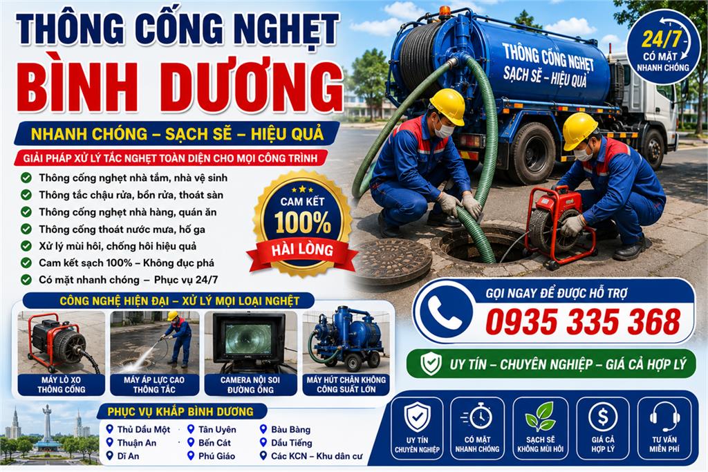 Thông Cống Nghẹt Bình Dương